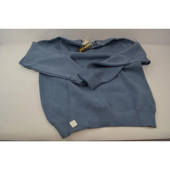 Warren  Knit Mens Large V-Neck Sweater 1980s NWT Cluett Canada Wool Blend Blue - Picture 8 of 11